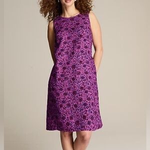 NWOT J. Jill Love Linen A-line Fuchsia Floral Dress Size 2X